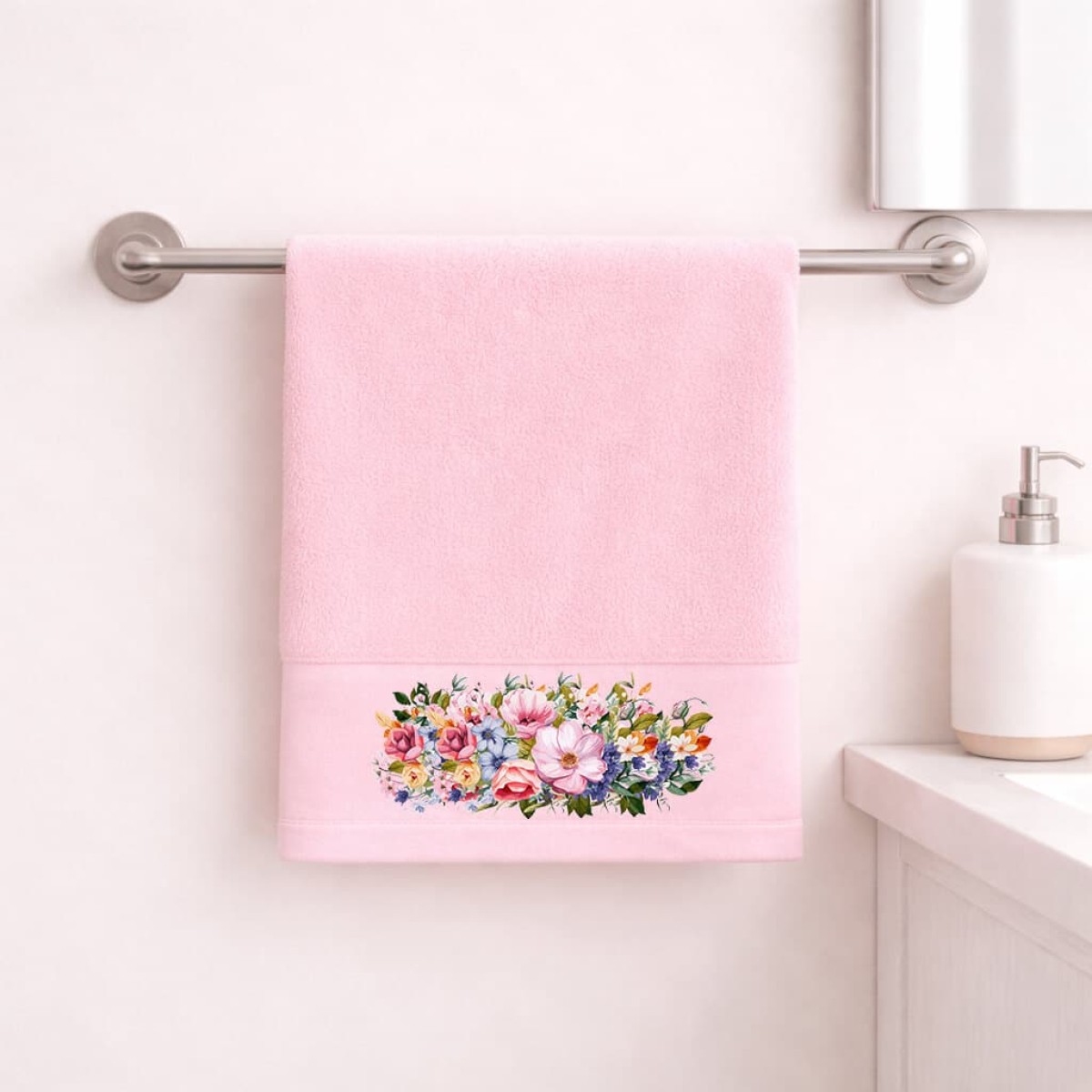 Πετσέτα Προσώπου Astron Italy Rosie Dusty Rose (50x90) – 100% Βαμβάκι Πεννιέ 550gsm