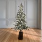 Χριστουγεννιάτικο Δένδρο PRE-LIT PRINCESS PINE 240εκ. Χιονισμένο Slim με 300 Λευκά LED Φωτάκια σε Βάση Fiber Glass Resin Iliadis 78095