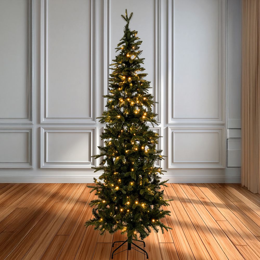 Χριστουγεννιάτικο Δέντρο PRE-LIT SLIM ALPINE 150εκ με 150 LED Θερμά Λευκά Λαμπάκια 90538