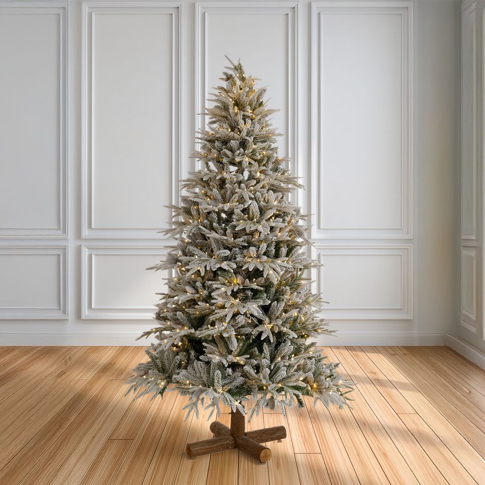 Χριστουγεννιάτικο Δένδρο PRE LIT SNOWY JERSEY PINE 240εκ. με 1000 led θερμό λευκό και πολύχρωμα - Iliadis Decoration 90553