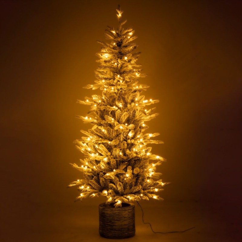 Χριστουγεννιάτικο Δέντρο PRE-LIT ICELAND POTTED FIR 150εκ με 100 LED Θερμά Λευκά & Πολύχρωμα Λαμπάκια 90554