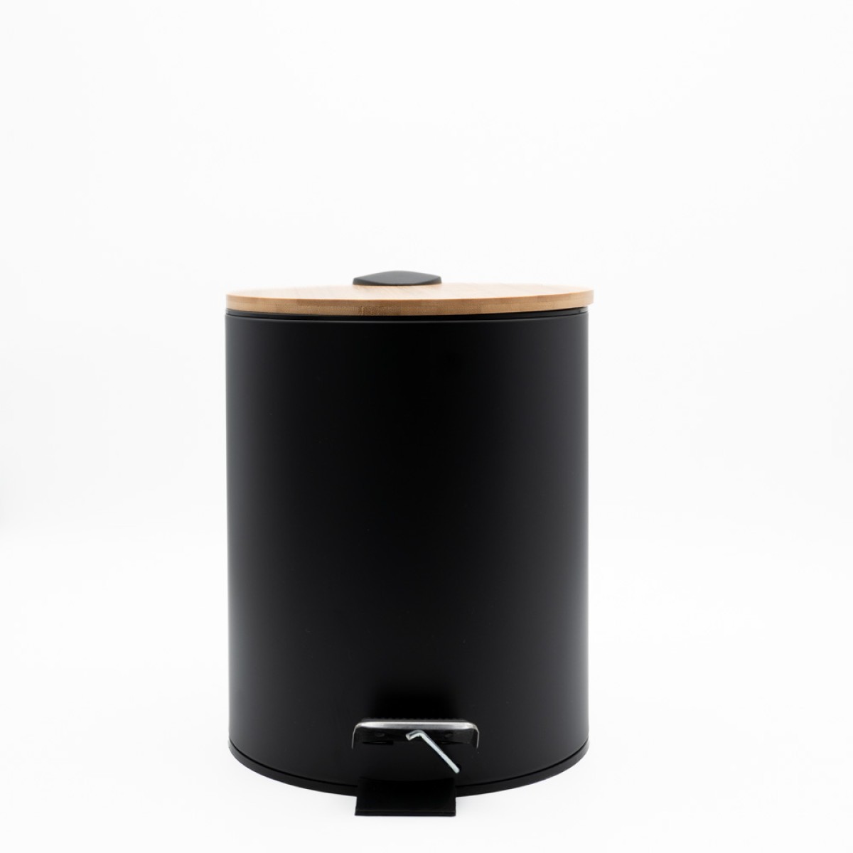 Bamboo Black Σετ Πεντάλ 5lt Soft Close & Πιγκάλ Μεταλλικό με Ξύλινο Καπάκι