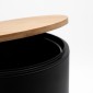 Bamboo Black Σετ Πεντάλ 5lt Soft Close & Πιγκάλ Μεταλλικό με Ξύλινο Καπάκι