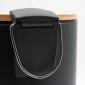 Bamboo Black Σετ Πεντάλ 5lt Soft Close & Πιγκάλ Μεταλλικό με Ξύλινο Καπάκι