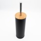 Bamboo Black Σετ Πεντάλ 5lt Soft Close & Πιγκάλ Μεταλλικό με Ξύλινο Καπάκι