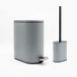 Sidirela Oval Grey Σετ Πεντάλ 5Lt + Πιγκάλ Σιλικόνης Μεταλλικό με Soft Close
