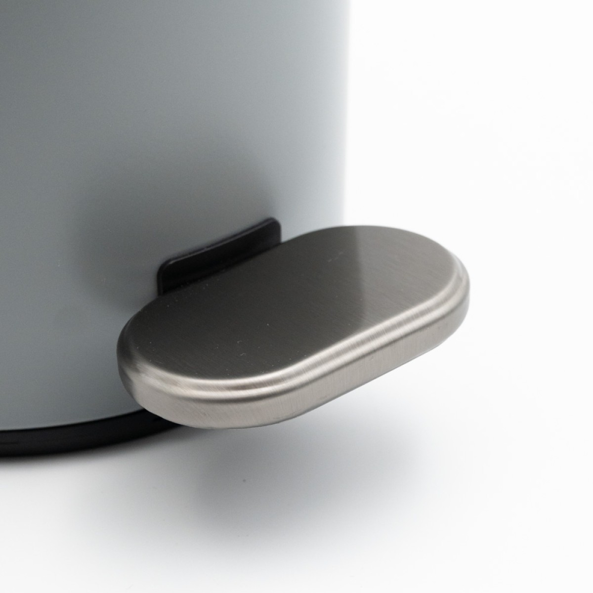 Sidirela Oval Grey Σετ Πεντάλ 5Lt + Πιγκάλ Σιλικόνης Μεταλλικό με Soft Close