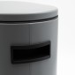 Sidirela Oval Grey Σετ Πεντάλ 5Lt + Πιγκάλ Σιλικόνης Μεταλλικό με Soft Close