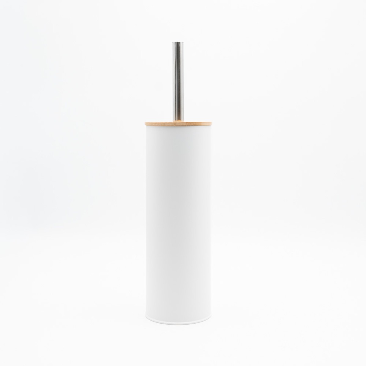 Bamboo White Σετ Πεντάλ 5lt Soft Close & Πιγκάλ Μεταλλικό με Ξύλινο Καπάκι