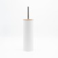 Bamboo White Σετ Πεντάλ 5lt Soft Close & Πιγκάλ Μεταλλικό με Ξύλινο Καπάκι