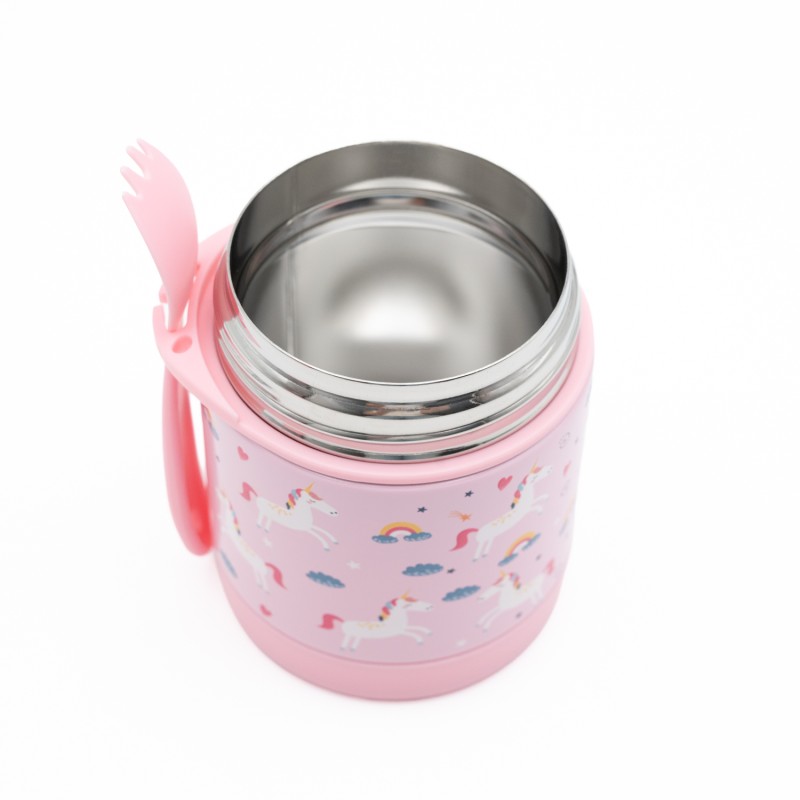 Unicorn Ισοθερμικό Φαγητοδοχείο Μωρού 300ml Ανοξείδωτο με Πιρουνάκι