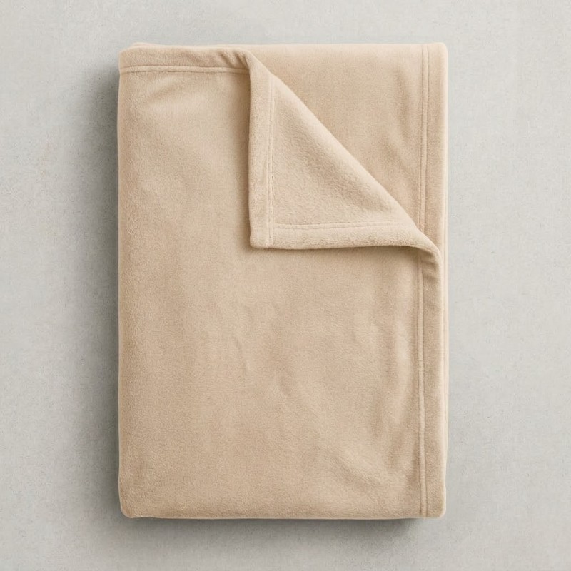 Κουβέρτα Fleece Μονή (150x200) Εκρού