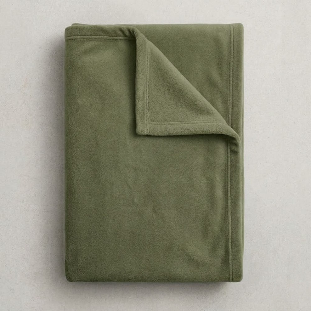 Κουβέρτα Fleece Μονή (150x200) Πράσινη