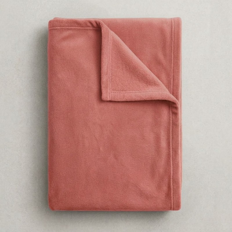 Κουβέρτα Fleece Μονή (150x200) Σομόν