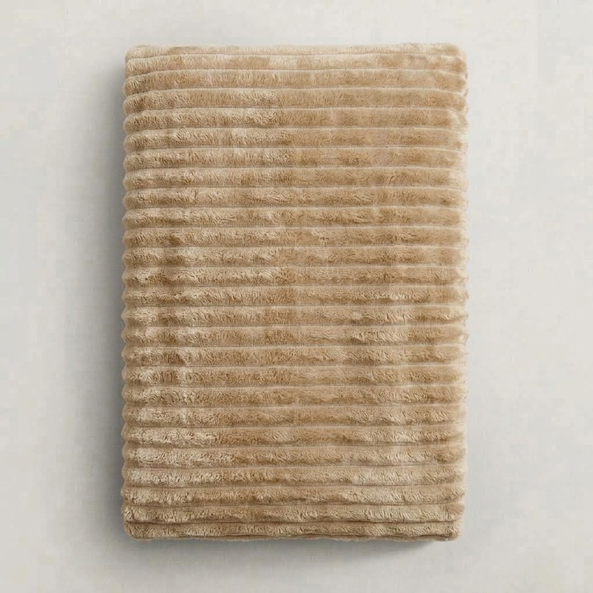 Κουβέρτα Fleece Διπλή (200x220) Βελούδινη Cocoon Μπεζ με Extra Soft Υφή