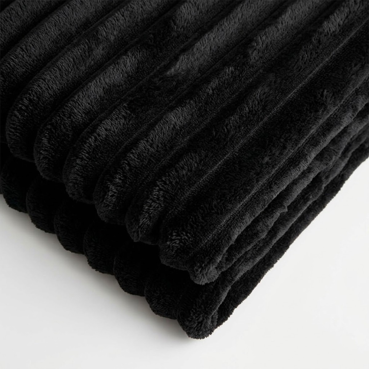 Κουβέρτα Fleece Διπλή (200x220) Βελούδινη Cocoon Μαύρη με Extra Soft Υφή