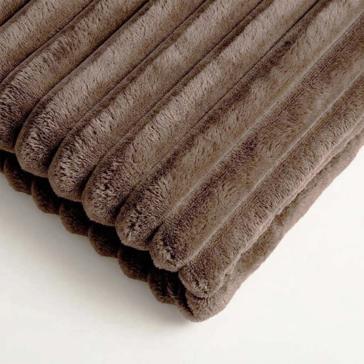 Κουβέρτα Fleece Διπλή (200x220) Βελούδινη Cocoon Καφέ με Extra Soft Υφή
