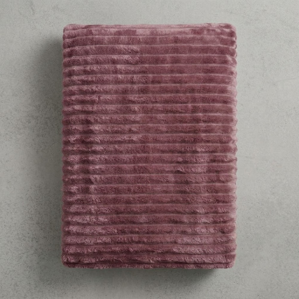 Κουβέρτα Fleece Διπλή (200x220) Βελούδινη Cocoon Σάπιο Μήλο με Extra Soft Υφή