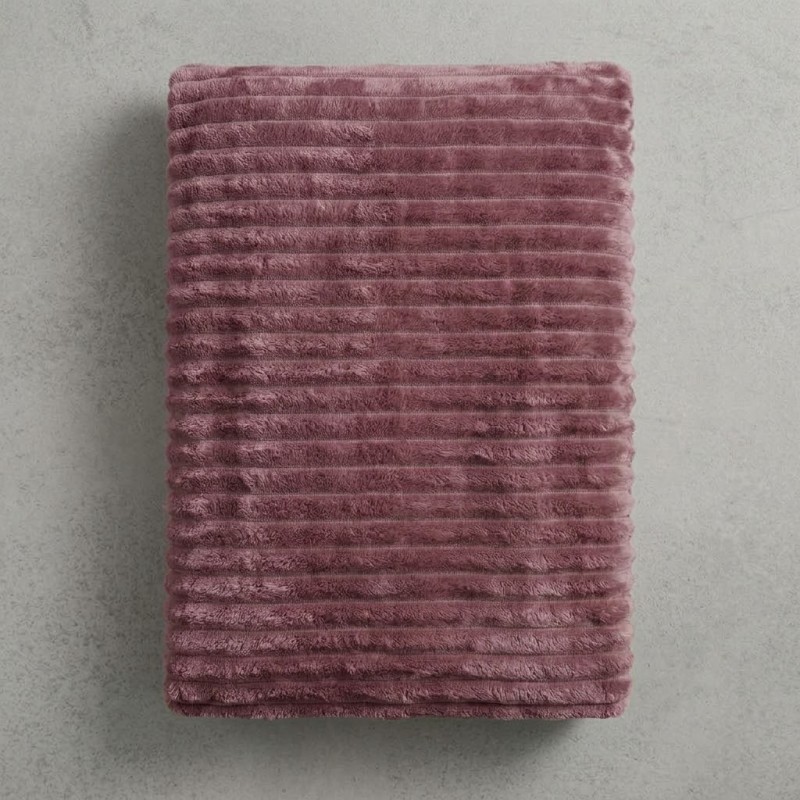 Κουβέρτα Fleece Διπλή (200x220) Βελούδινη Cocoon Σάπιο Μήλο με Extra Soft Υφή