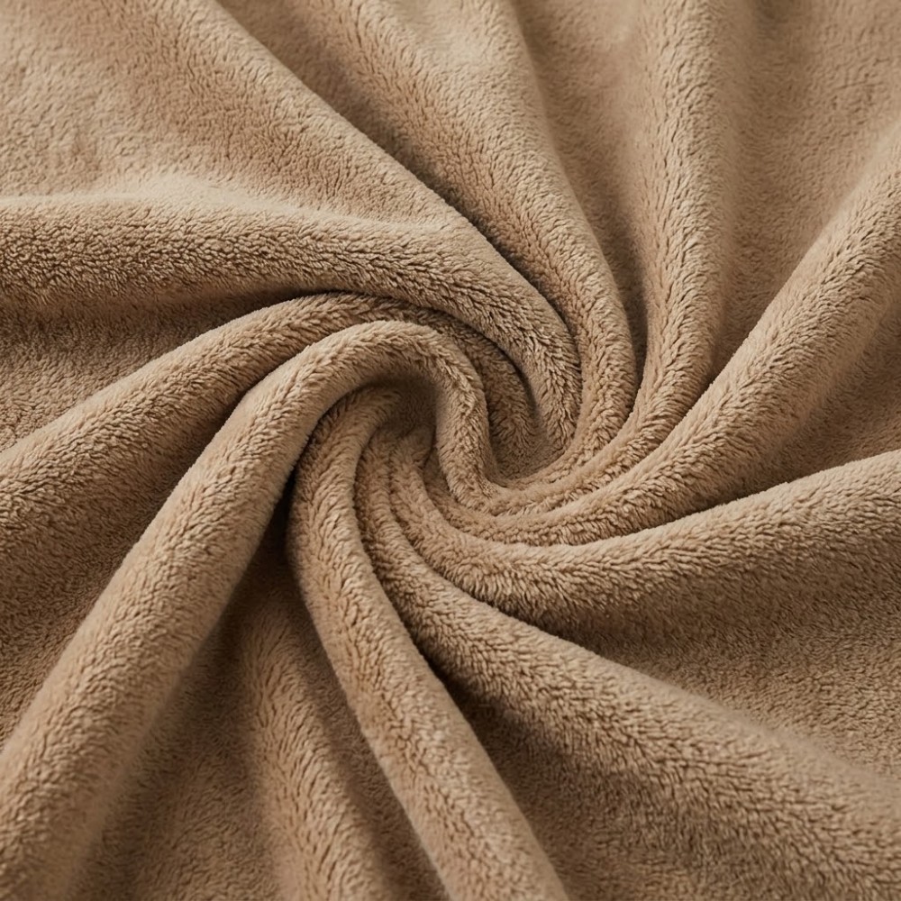 Κουβέρτα Fleece Διπλή (200x220) Βελούδινη Μπεζ με Extra Soft Υφή