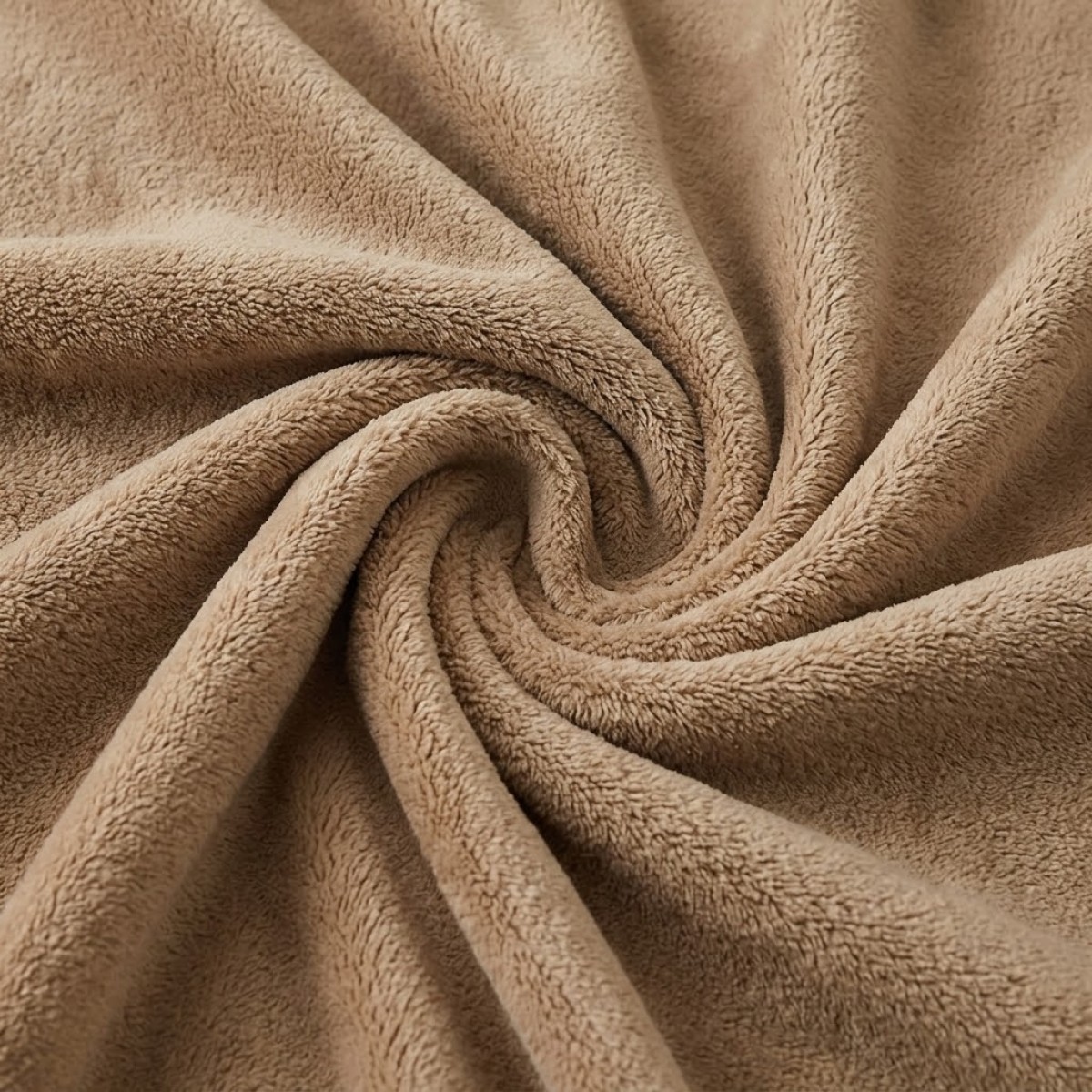 Κουβέρτα Fleece Διπλή (200x220) Βελούδινη Μπεζ με Extra Soft Υφή