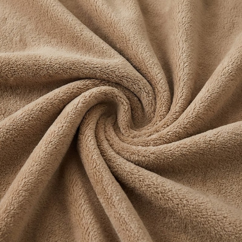 Κουβέρτα Fleece Διπλή (200x220) Βελούδινη Μπεζ με Extra Soft Υφή