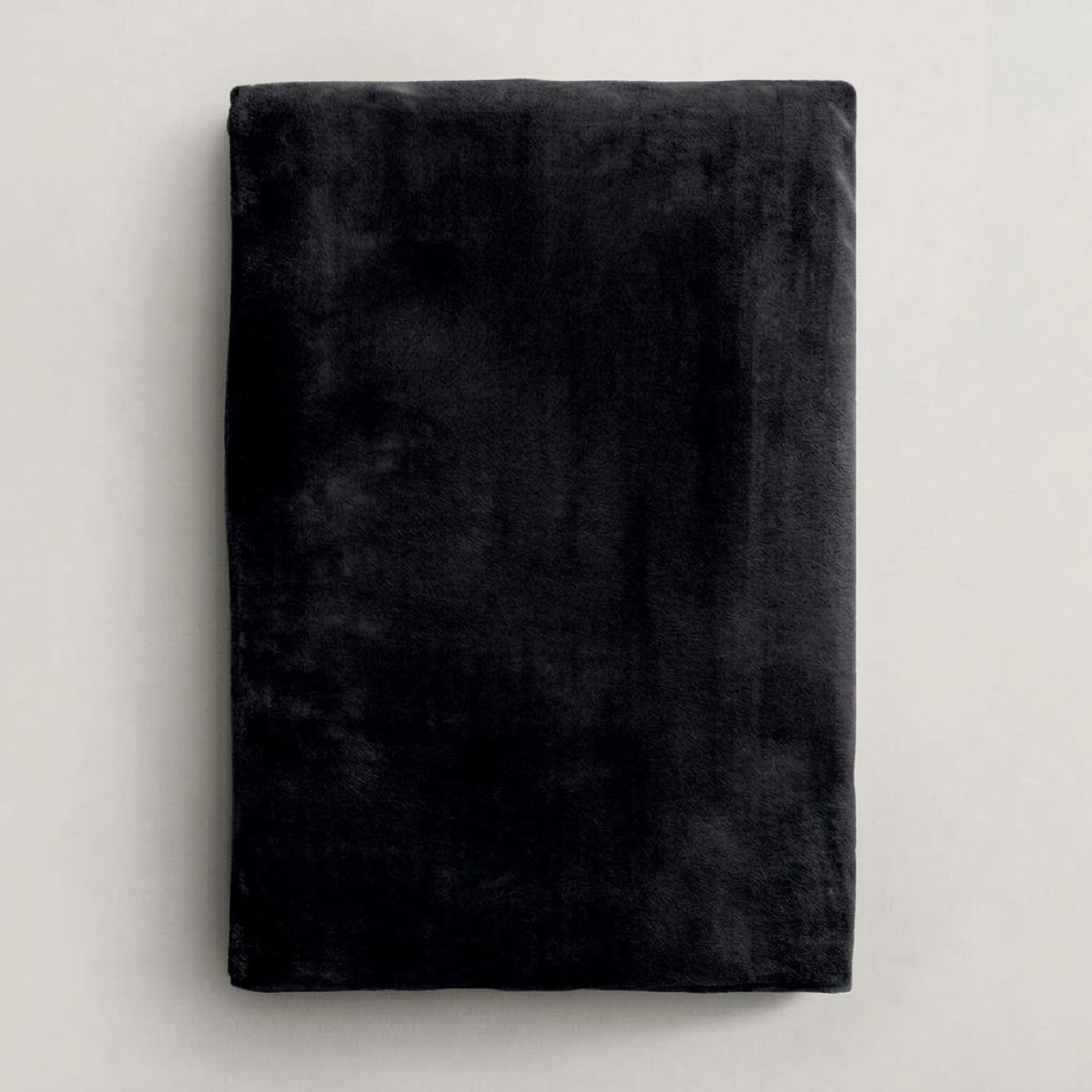 Κουβέρτα Fleece Μονή (150x220) Βελούδινη Μαύρη με Extra Soft Υφή