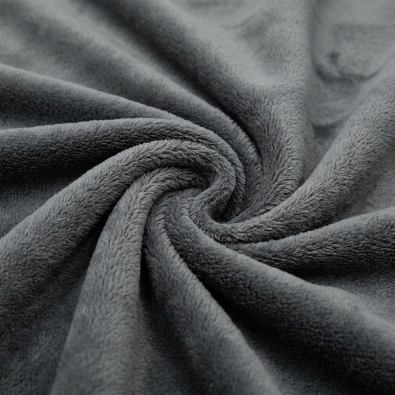 Κουβέρτα Fleece Μονή (150x220) Βελούδινη Γκρι με Extra Soft Υφή