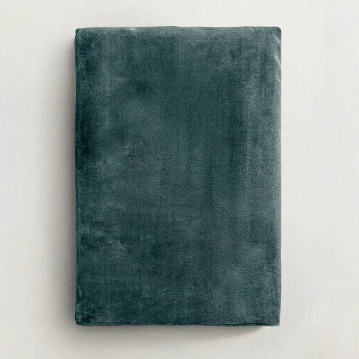 Κουβέρτα Fleece Μονή (150x220) Βελούδινη Πετρόλ με Extra Soft Υφή