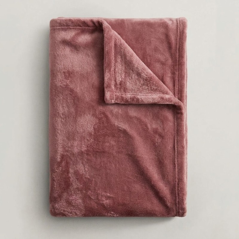 Κουβέρτα Fleece Διπλή (200x220) Βελούδινη Σάπιο Μήλο με Extra Soft Υφή