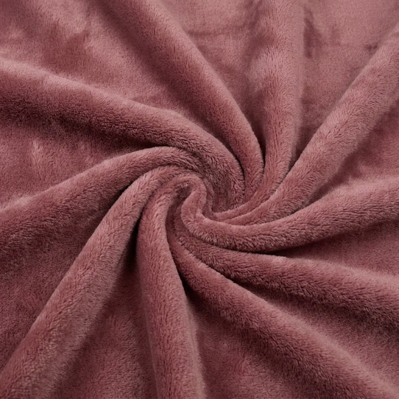 Κουβέρτα Fleece Διπλή (200x220) Βελούδινη Σάπιο Μήλο με Extra Soft Υφή