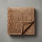 Κουβέρτα Fleece Διπλή (200x220) Βελούδινη ZigZag Καφέ με Extra Soft Υφή