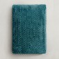 Κουβέρτα Fleece Μονή (150x220) Βελούδινη ZigZag Πετρόλ με Extra Soft Υφή