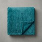 Κουβέρτα Fleece Μονή (150x220) Βελούδινη ZigZag Πετρόλ με Extra Soft Υφή