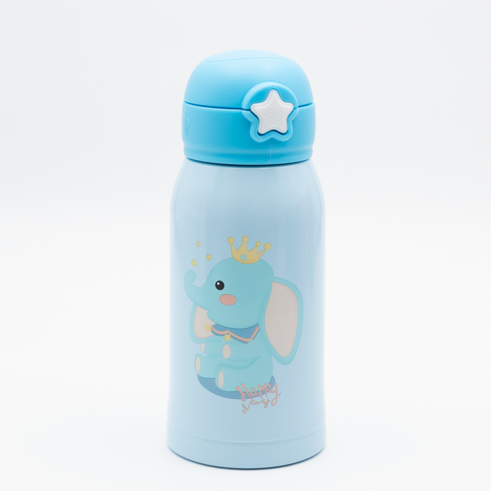 Baby Elephant Παιδικό Θερμός 460ml Ανοξείδωτο με Καλαμάκι