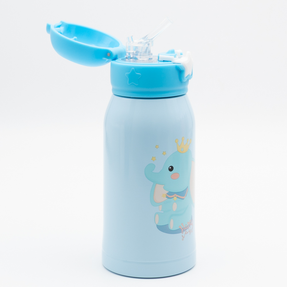 Baby Elephant Παιδικό Θερμός 460ml Ανοξείδωτο με Καλαμάκι