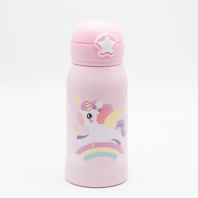 Baby Unicorn Παιδικό Θερμός 460ml Ανοξείδωτο με Καλαμάκι