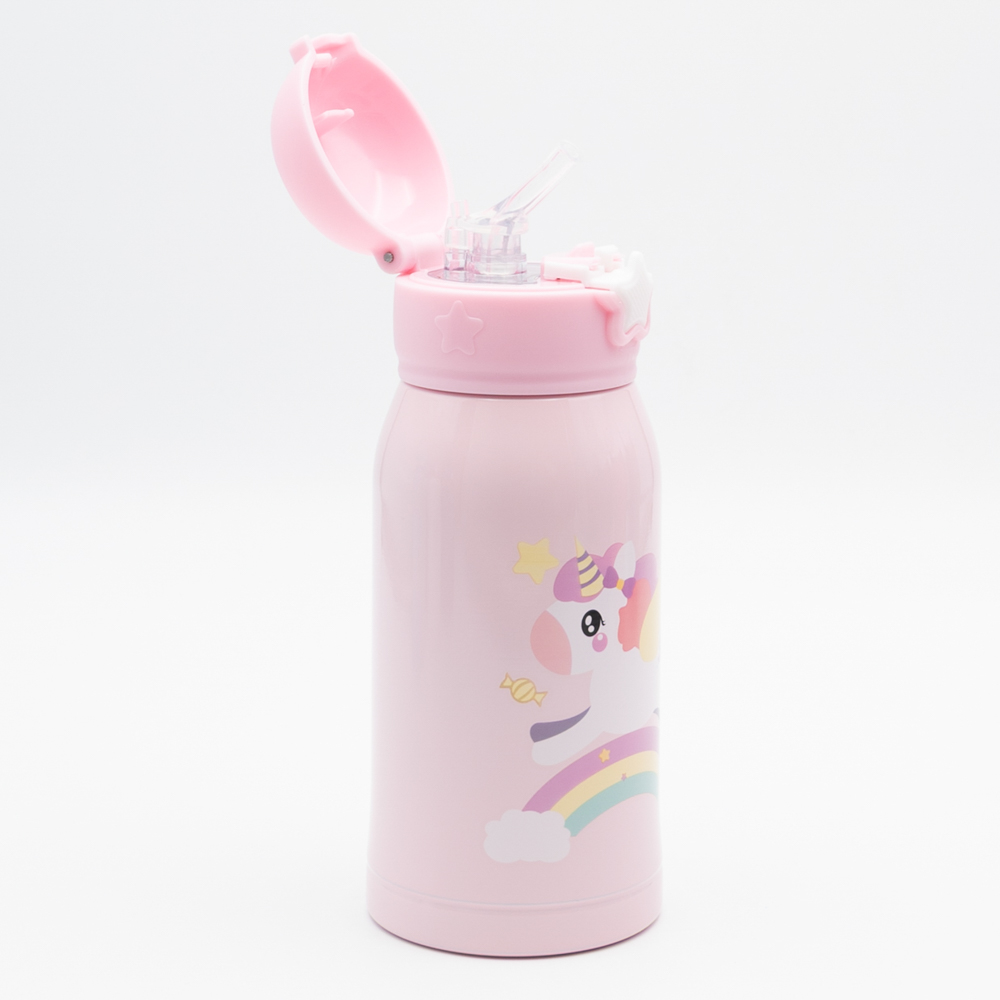 Baby Unicorn Παιδικό Θερμός 460ml Ανοξείδωτο με Καλαμάκι