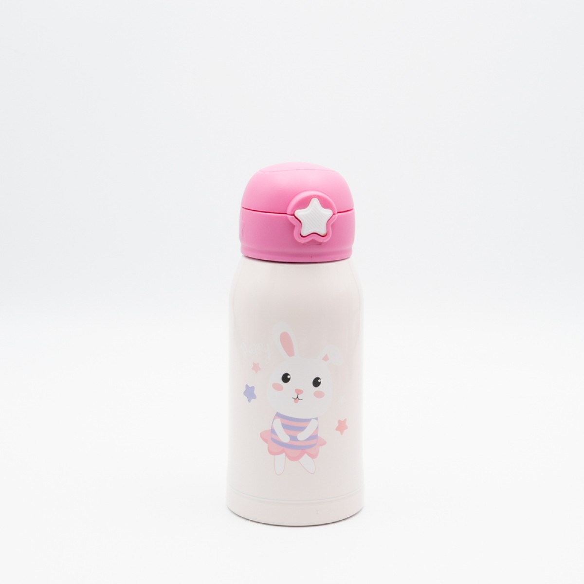 Lunch Set: Ανοξείδωτο Φαγητοδοχείο 500ml Beige με Μαχαιροπίρουνα & Παιδικό Ανοξείδωτο Θερμός Baby Rabbit 460ml με Καλαμάκι