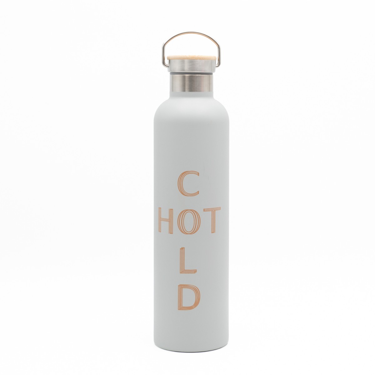 Sidirela Eco Ecru Θερμός 1000ml Ανοξείδωτο με Πώμα Bamboo & Λαβή Μεταφοράς