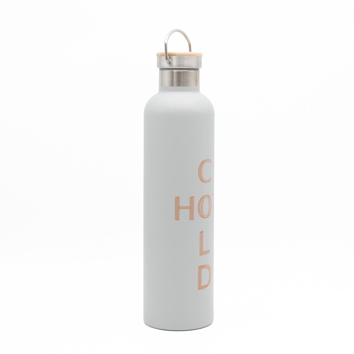 Sidirela Eco Ecru Θερμός 1000ml Ανοξείδωτο με Πώμα Bamboo & Λαβή Μεταφοράς