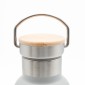 Sidirela Eco Ecru Θερμός 1000ml Ανοξείδωτο με Πώμα Bamboo & Λαβή Μεταφοράς