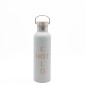 Sidirela Eco Ecru Θερμός 750ml Ανοξείδωτο με Πώμα Bamboo & Λαβή Μεταφοράς