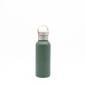 Sidirela Eco Green Θερμός 500ml Ανοξείδωτο με Πώμα Bamboo & Λαβή Μεταφοράς