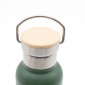 Sidirela Eco Green Θερμός 500ml Ανοξείδωτο με Πώμα Bamboo & Λαβή Μεταφοράς