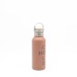 Sidirela Eco Orange Θερμός 500ml Ανοξείδωτο με Πώμα Bamboo & Λαβή Μεταφοράς