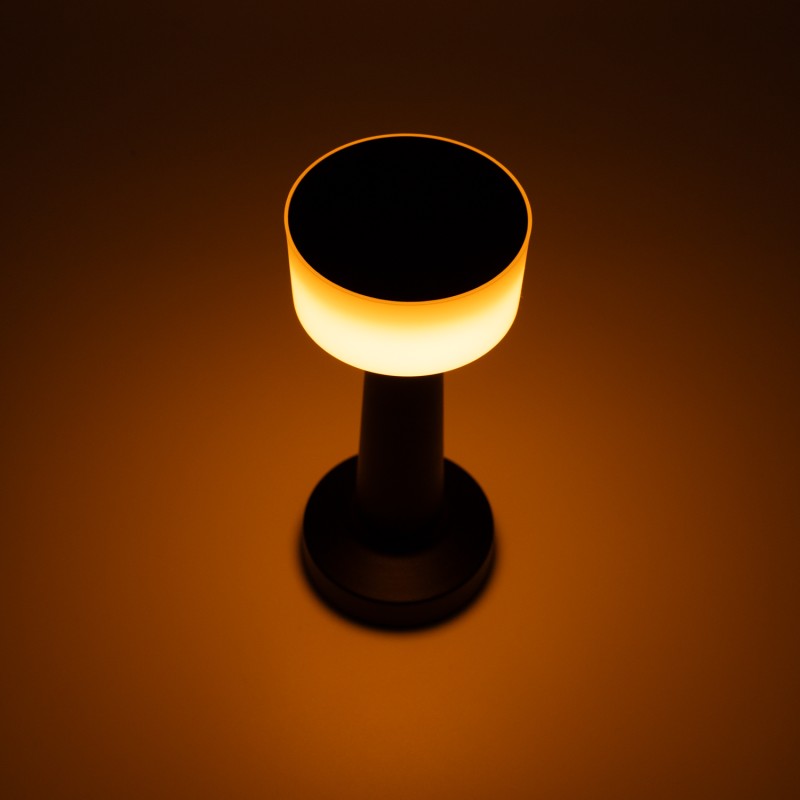 Επιτραπέζιο Φωτιστικό LED Μαύρο Μεταλλικό – Επαναφορτιζόμενο με USB, Μπαταρία 1200mAh