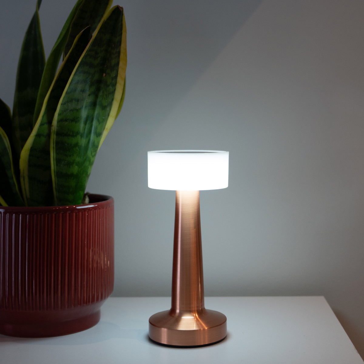 Επιτραπέζιο Φωτιστικό LED Μπρονζέ Μεταλλικό – Επαναφορτιζόμενο με USB, Μπαταρία 1200mAh