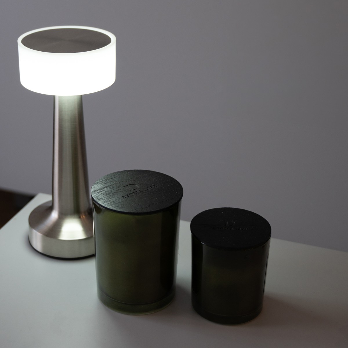 Επιτραπέζιο Φωτιστικό LED Ασημί Μεταλλικό – Επαναφορτιζόμενο με USB, Μπαταρία 1200mAh