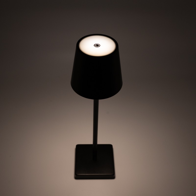 Επιτραπέζιο Φωτιστικό LED Αφής Μαύρο 38cm Επαναφορτιζόμενο με USB, 3 Ρυθμίσεις Φωτός & Μπαταρία 1200mAh